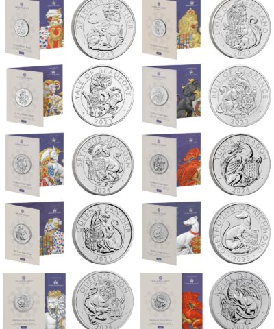 2022 – 2026 Royal Tudor Beasts £5 BU Complete 10-Coin Set