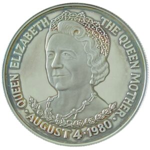 VATFREE: 1980 Tristan Da Cunha Queen Mother 25p Silver Proof Coin in Capsule