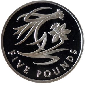 2025 Wales Daffodil and Leek UK Proof £5 RM Exclusive Coin in Capsule