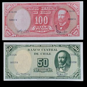 Chile 2x Uncirculated Bank Notes