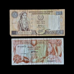 Cyprus 2x Circulated Bank Notes