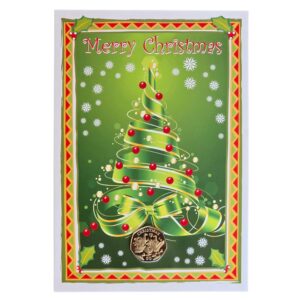 2010 Isle of Man Christmas 'Six Geese A-Laying' 50p BU Diamond Finish Coin Card