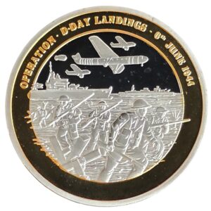 2011 D-Day Operation Overlord Silver and Gold Plated Commemorative