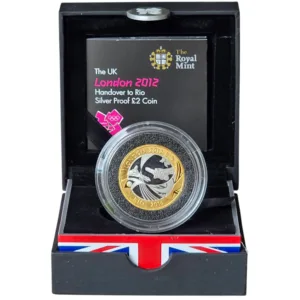 2012 London Olympic Handover to Rio £2 Silver Proof