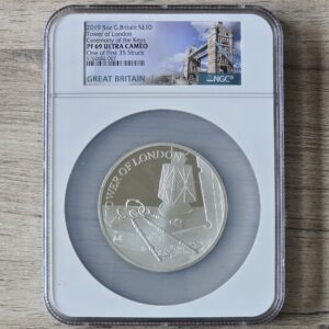 2019 Tower of London Ceremony of Keys 5 Oz Silver Proof NGC Graded PF69