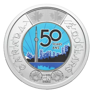 2026 Canada $2 CN Tower 'Glow in the Dark' Coloured UNC Coin in Capsule