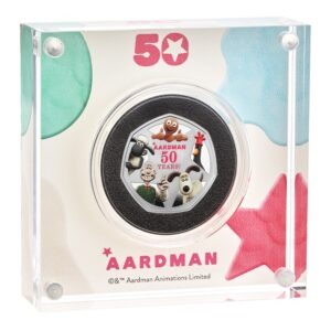 2026 50 Years of Aardman 50p Coloured Silver Proof