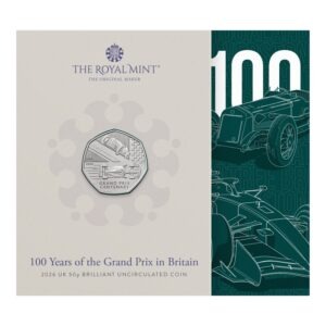 2026 100 Years of the Grand Prix in Britain 50p BU