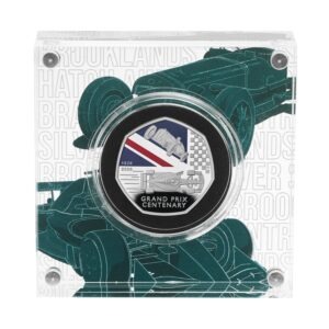 2026 100 Years of the Grand Prix in Britain 50p Coloured Silver Proof
