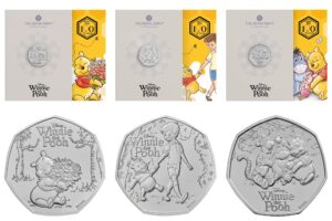 2026 UK Winnie the Pooh 50p BU Complete 3-Coin Set