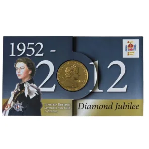 2012 Queen Elizabeth Diamond Jubilee 'Welsh Dragon' Gold Layered Commemorative Medal