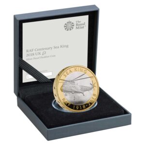 2018 RAF Sea King £2 Silver Proof Piedfort
