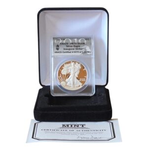 2019 'W' Silver American Eagle Proof Anacs Graded PR70