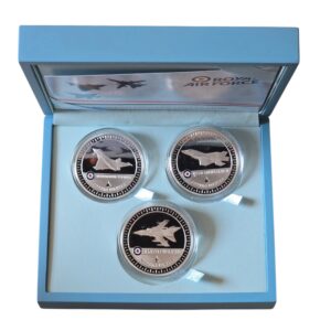 Royal Air Force: Modern Fighter Collection Silver Plated 3x Medals in Box with COA
