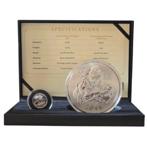 2013 2018 St George and Dragon 2 Coin 10.5 Oz Silver Bullion Set