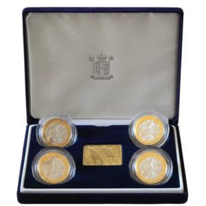 2002 Commonwealth Games Silver Proof £2 Set in Box with COA
