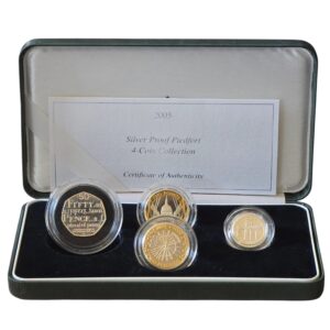 2005 UK Silver Proof Piedfort Commemorative 4-Coin Set