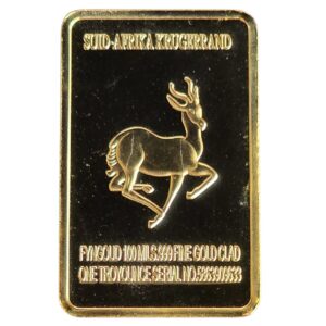 South Africa Lion and Krugerrand Gold Plated Ingot