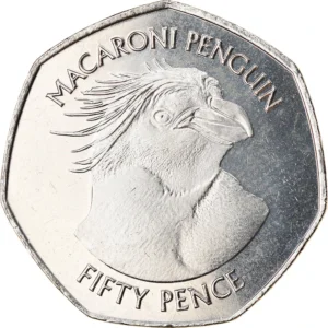2018 Falkland Penguins II Macaroni Circulated 50p
