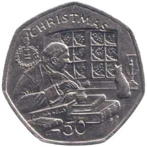 2000 Isle of Man Christmas Dr John Kelly 50p Circulated Coin in Capsule