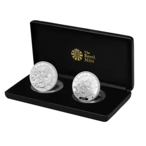 2021 The Britannia UK 1 Oz 2-Coin Silver Proof and Reverse Proof Set