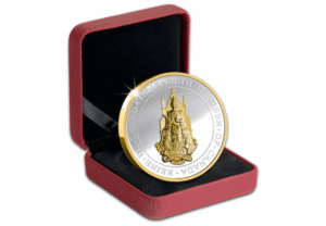 2017 Canada Great Seal $25 Silver Proof with High Relief and Gold Plating