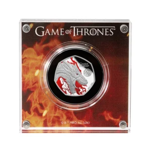 2026 Game of Thrones 'Fire' 50p Coloured Silver Proof <br><i>Dispatched late September</i>