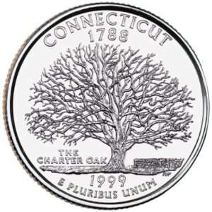 1999 Connecticut - US State Circulated Quarter 25c