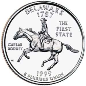 1999 Delware - US State Circulated Quarter 25c