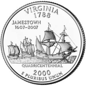 2000 Virginia - US State Circulated Quarter 25c
