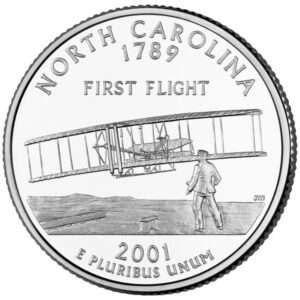 2001 North Carolina - US State Circulated Quarter 25c