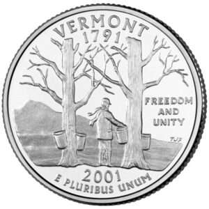 2001 Vermont - US State Circulated Quarter 25c
