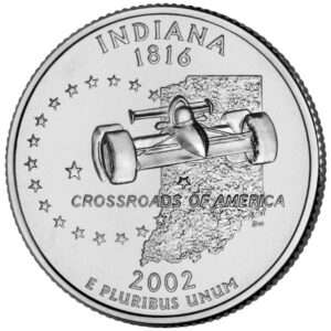 2002 Indiana - US State Circulated Quarter 25c