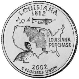 2002 Louisiana - US State Circulated Quarter 25c
