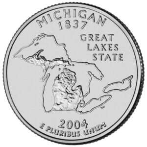 2004 Michigan - US State Circulated Quarter 25c