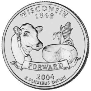 2004 Wisconsin - US State Circulated Quarter 25c
