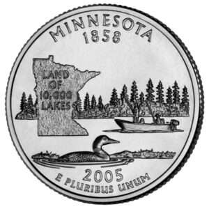 2005 Minnesota - US State Circulated Quarter 25c