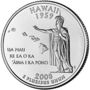 2008 Hawaii - US State Circulated Quarter 25c