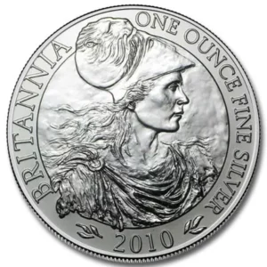 2010 Britannia Silver 1 Oz Bullion Coin in Capsule