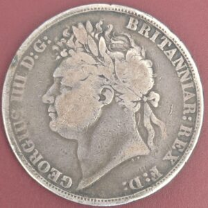 1821 George IIII - Five Shillings 'Secundo' Silver Coin in Capsule