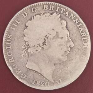 1820 George III - Five Shillings 'LX' Silver Coin in Capsule