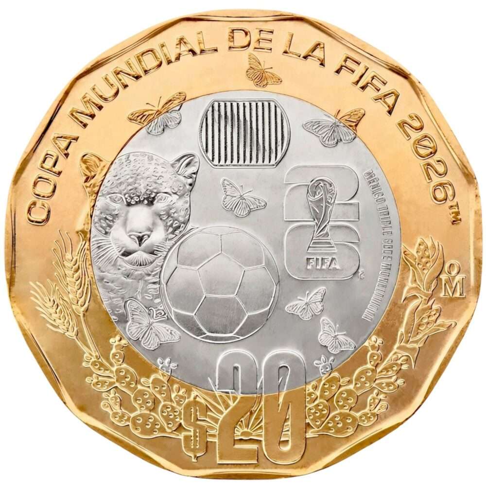 2026 Mexico - FIFA Football Worldcup 2026 Mexico Host Country BU $20 Peso Coin Card - Image 3