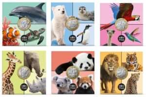 2026 France - Animals of the World: Full Set 6x 5€ UNC Coin Mint Pack with Free Box