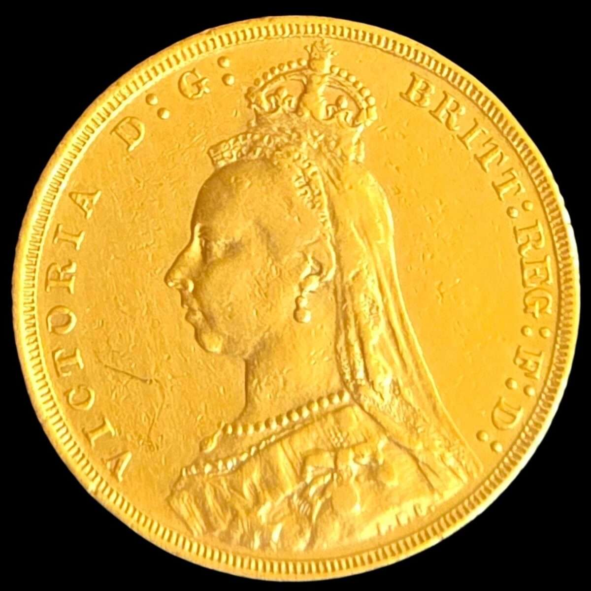 1891 Queen Victoria Jubilee Head Full Sovereign - Melbourne