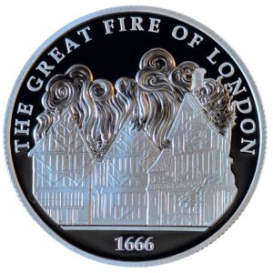 VAT FREE: History of Britain - Great Fire of London 1 Oz Silver Proof Round