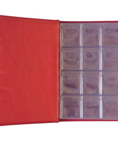 Dark Wine Red – 96 Coin Collector Album Storage Book – Upto 27mm Coins