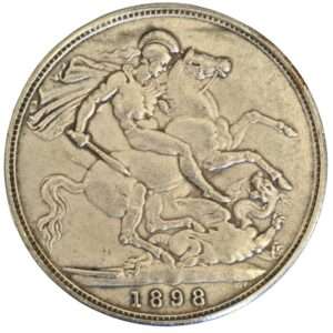 1898 UK Queen Victoria Crown Silver Coin