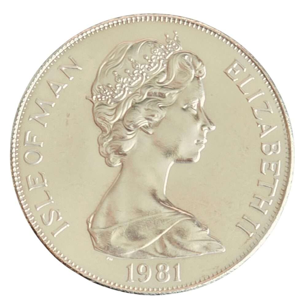 1981 IoM Beethoven 1 Crown Coin in Capsule