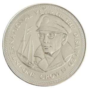 1981 IoM Sir Francis Chichester 1 Crown Coin in Capsule