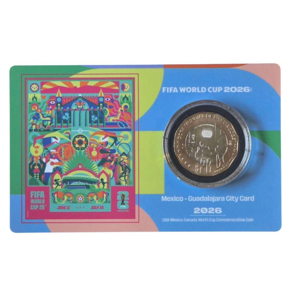 2026 Mexico - FIFA Football Worldcup 2026 Guadalajara BU $20 Peso Coin Card